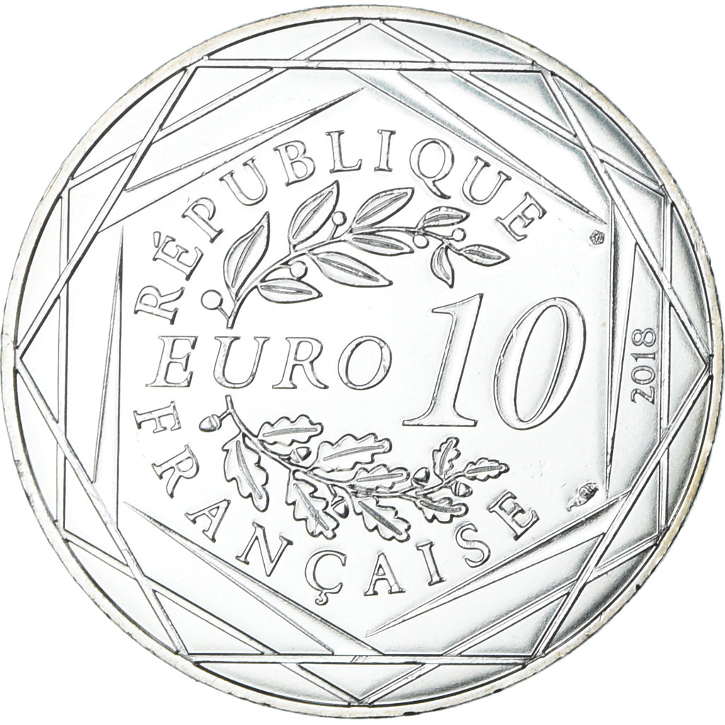 France, 10 Euro, 2018, Mickey  Libre comme l'air., MS(65-70), Silver