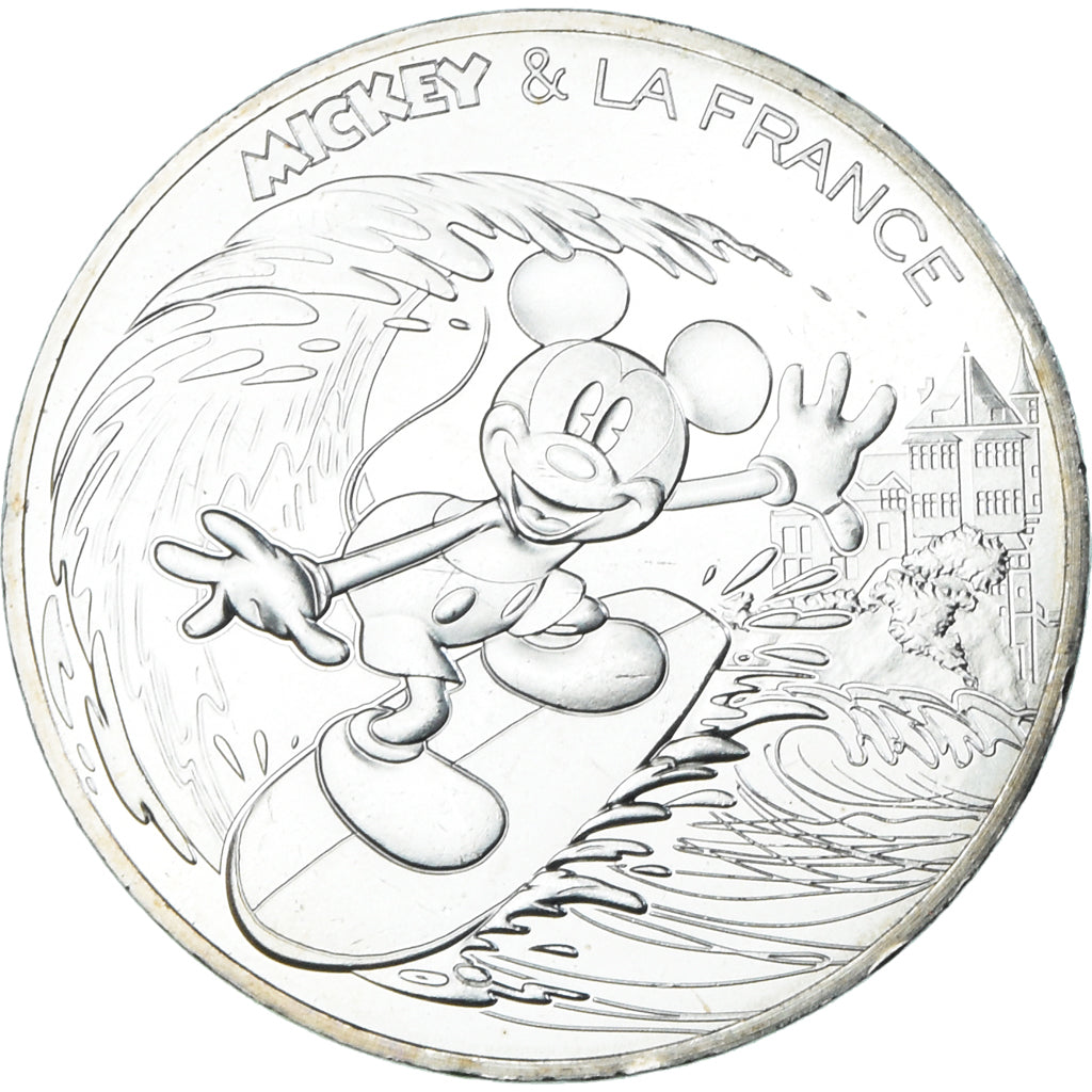 France, 10 Euro, 2018, Mickey Nouvelle Vague, MS(65-70), Silver