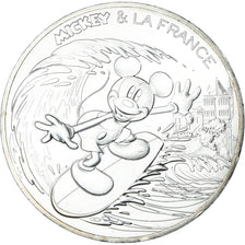 France, 10 Euro, 2018, Mickey Nouvelle Vague, MS(65-70), Silver