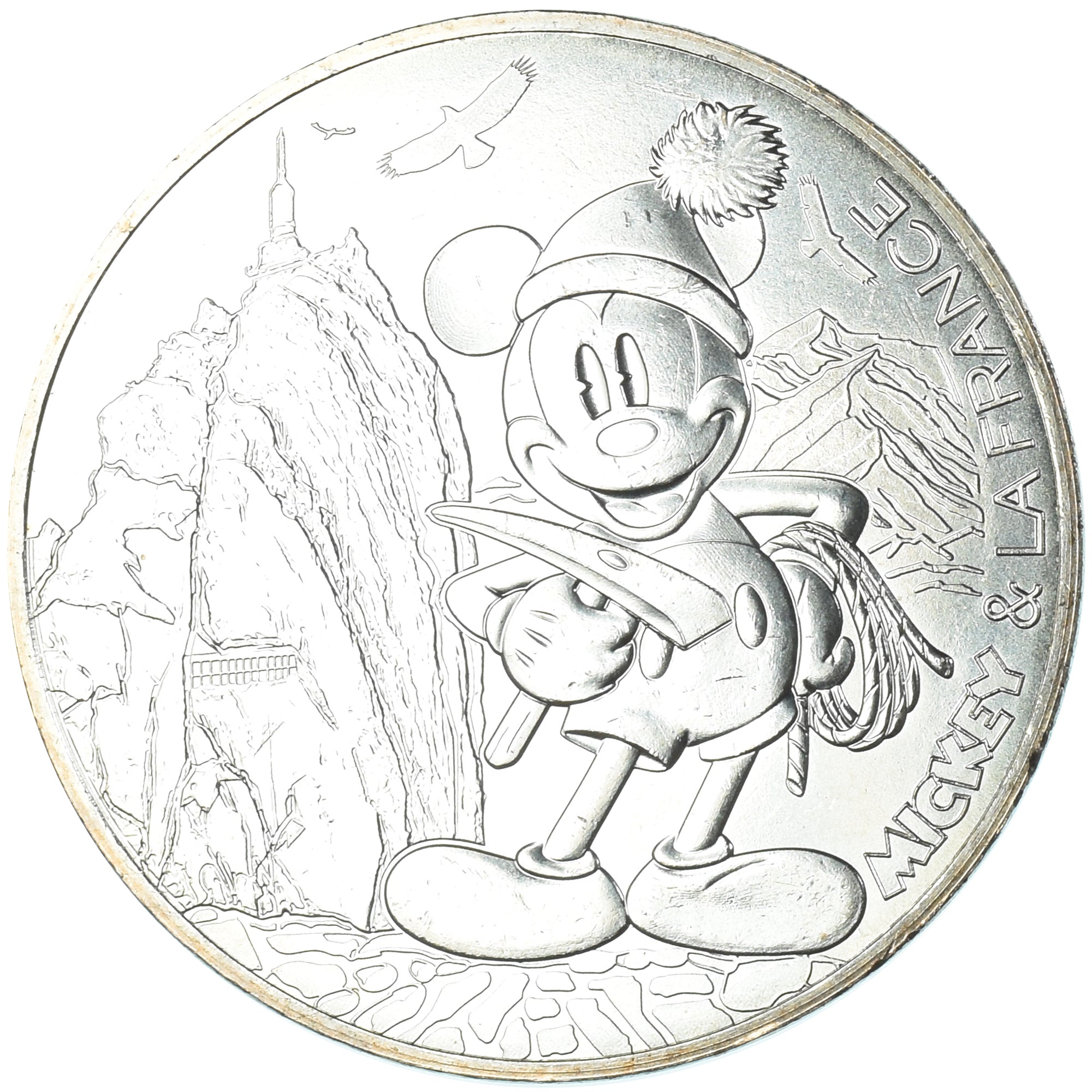 Francia, 10 Euro, 2018, Mickey Premier de Cordée, FDC, Plata