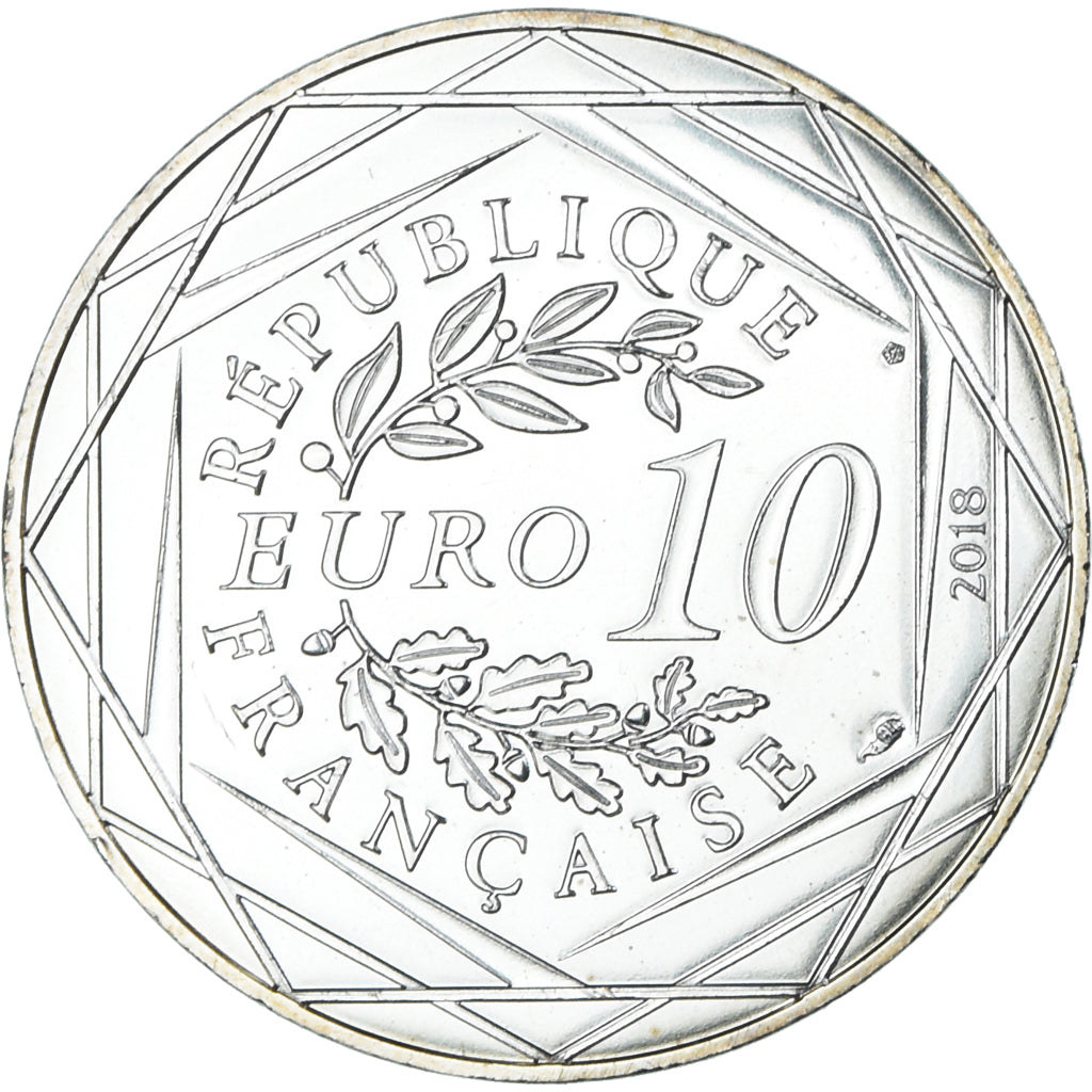 Francia, 10 Euro, 2018, Mickey Premier de Cordée, FDC, Plata