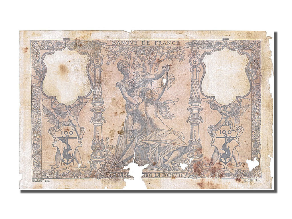 Banknote, France, 100 Francs, 100 F 1888-1909 ''Bleu et Rose'', 1906
