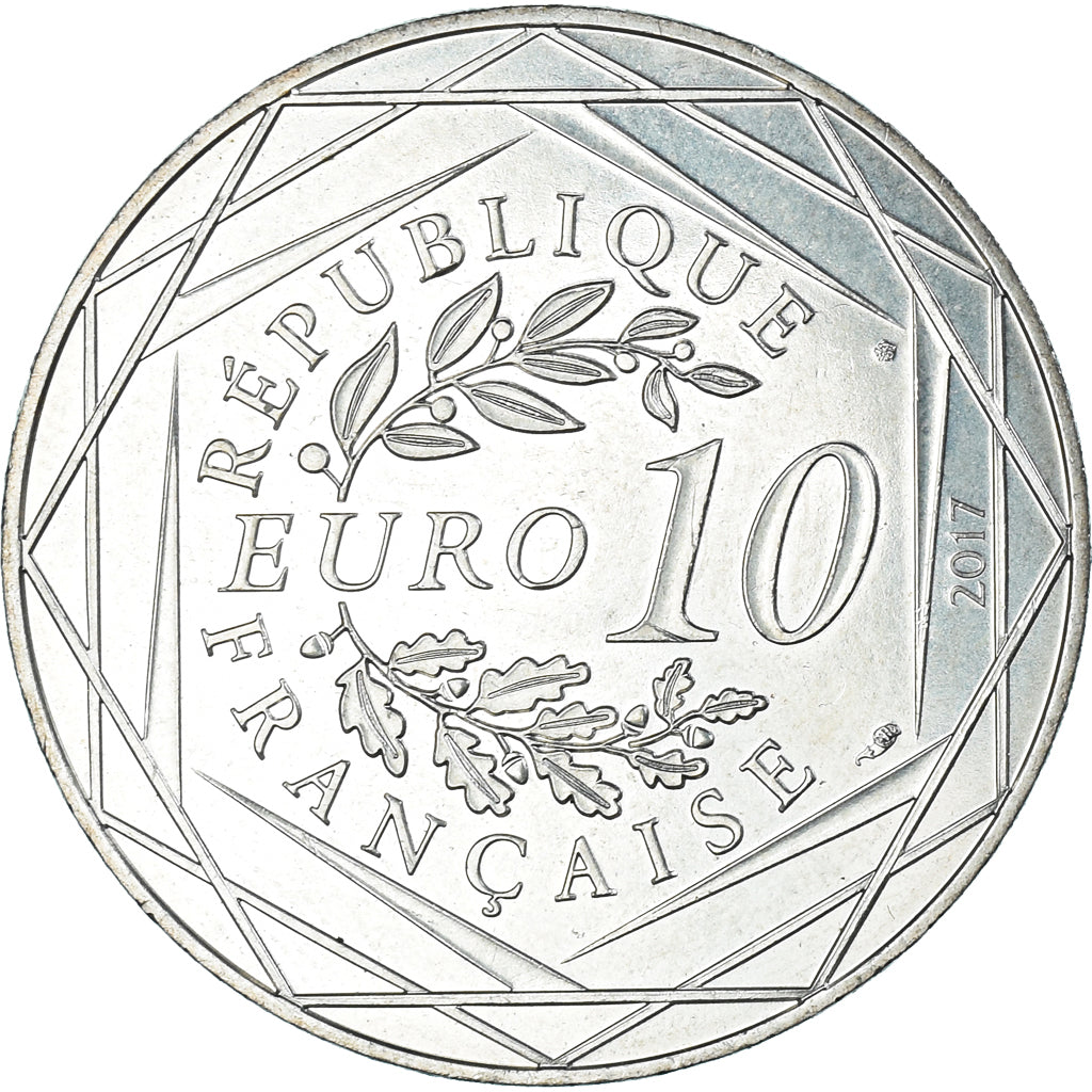 France, 10 Euro, 2017, Jean Paul Gaultier, MS(64), Silver