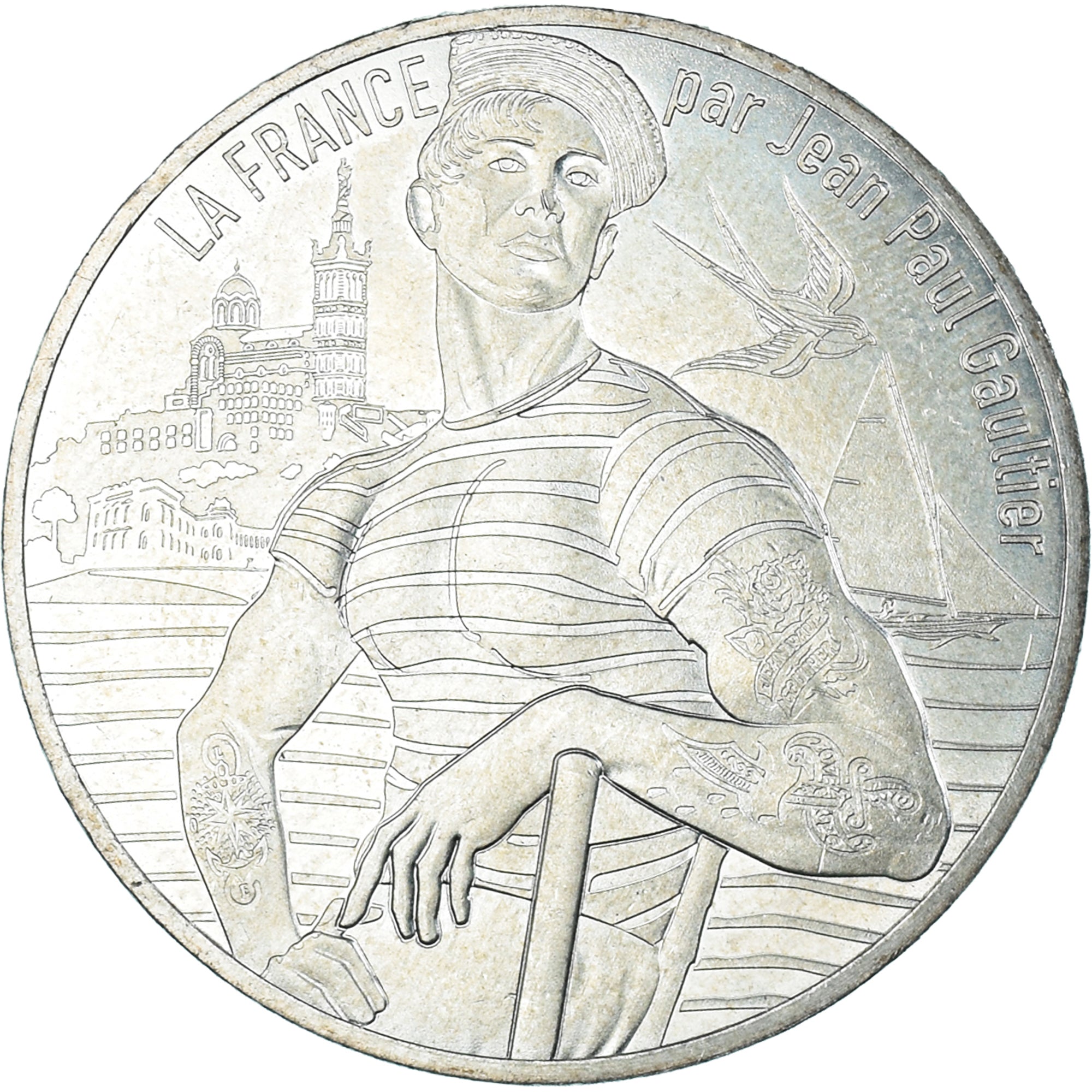 France, 10 Euro, 2017, Jean Paul Gaultier, MS(63), Silver