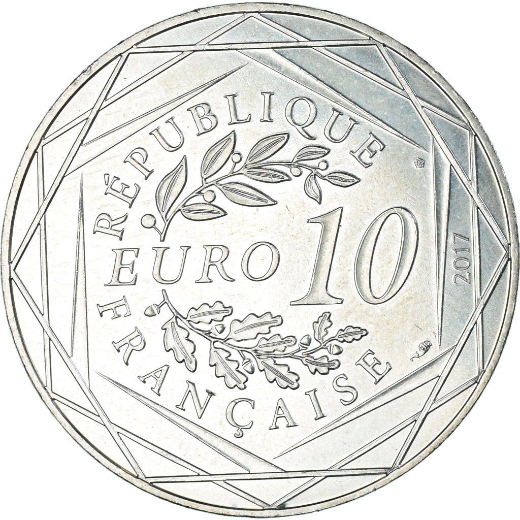 France, 10 Euro, 2017, Jean Paul Gaultier, MS(63), Silver