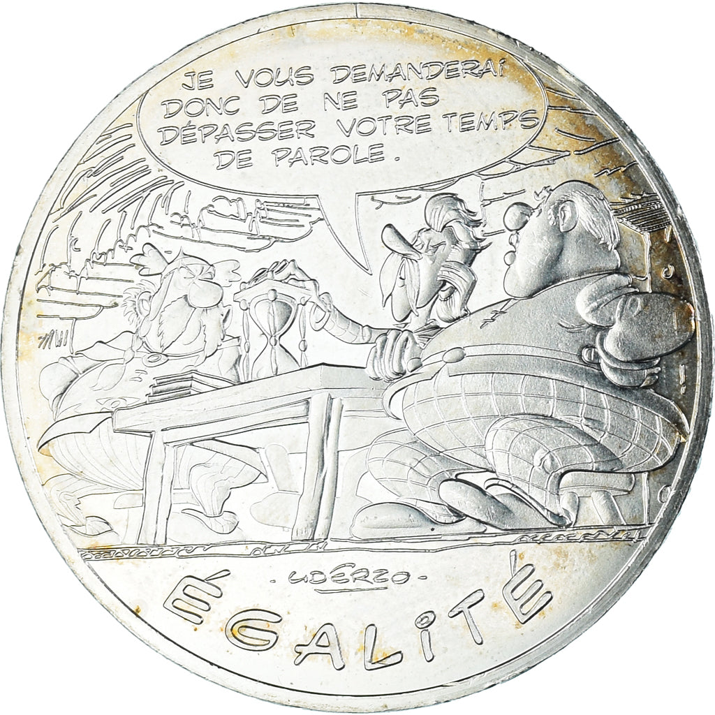 France, 10 Euro, Astérix - Égalité, 2015, MS(60-62), Silver