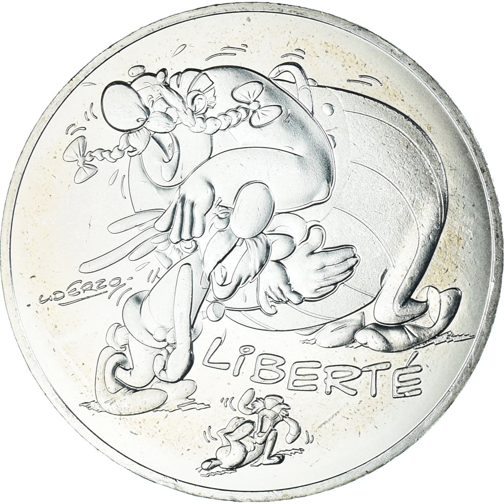 France, 10 Euro, Astérix - Liberté, 2015, Monnaie de Paris, MS(65-70), Silver