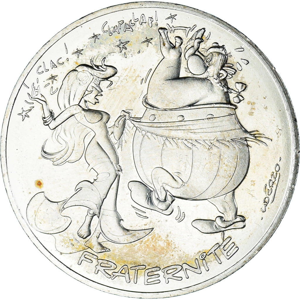 France, 10 Euro, Astérix - Fraternité, 2015, Monnaie de Paris, SUP+, Argent