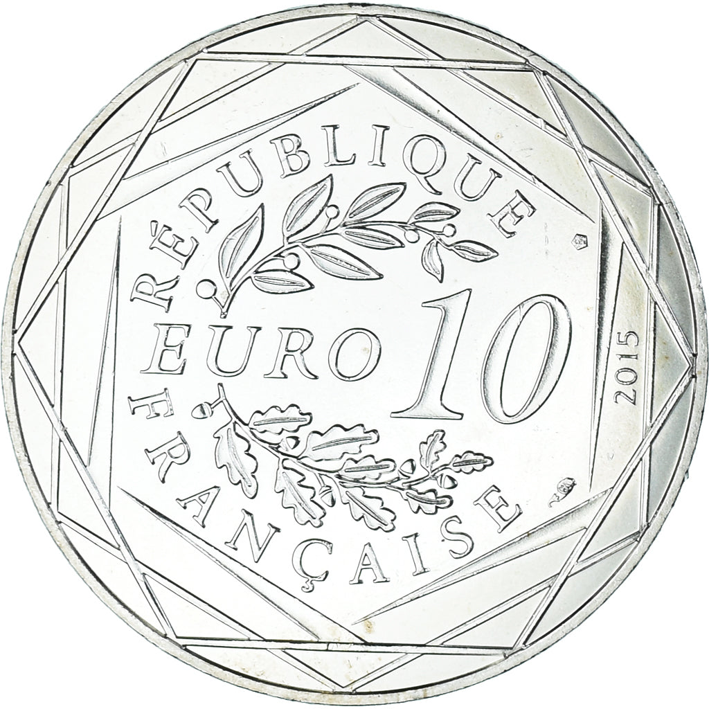 France, 10 Euro, Astérix - Fraternité, 2015, Monnaie de Paris, SUP+, Argent