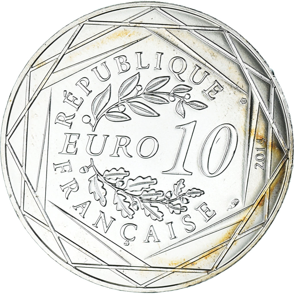 France, 10 Euro, 2014, Monnaie de Paris, Liberté Automne Sempé, MS(64), Silver