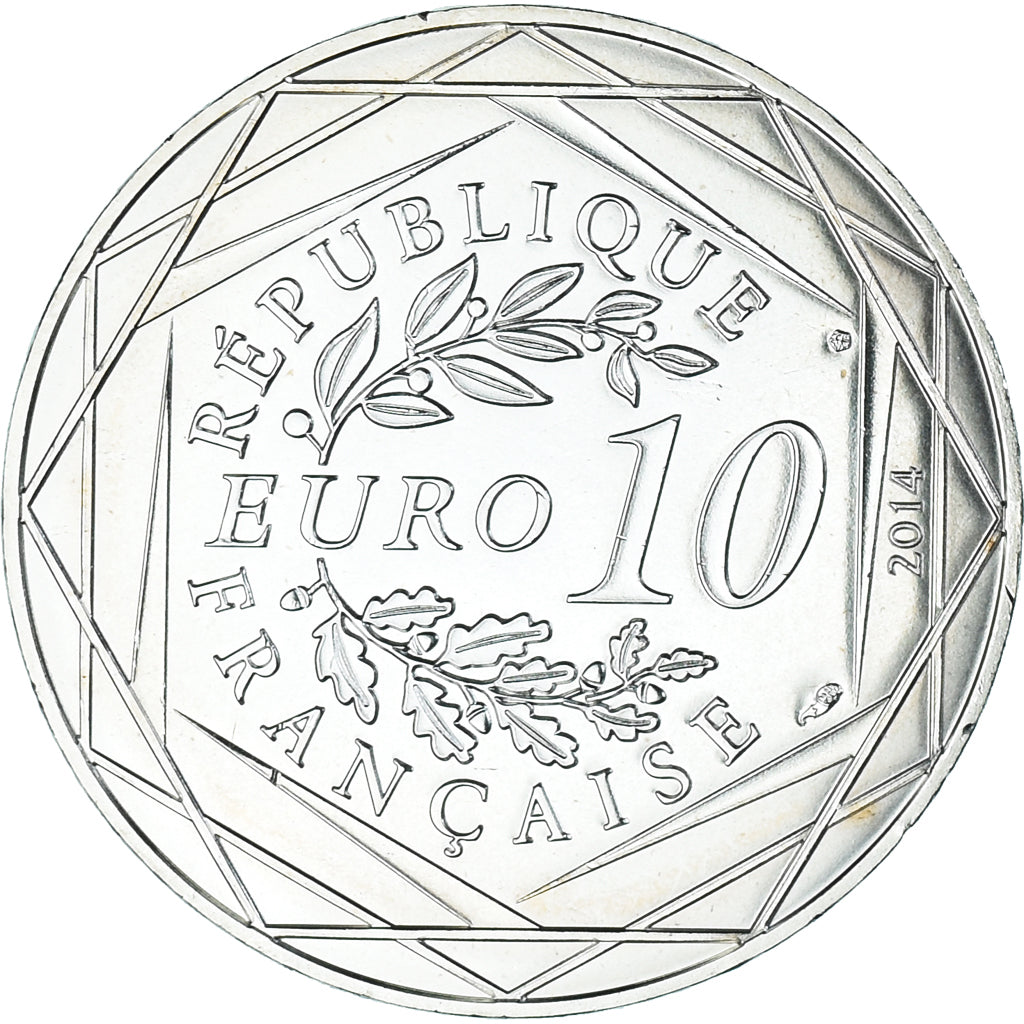 France, 10 Euro, 2014, Monnaie de Paris, Sempé Fraternité Été, FDC, Argent