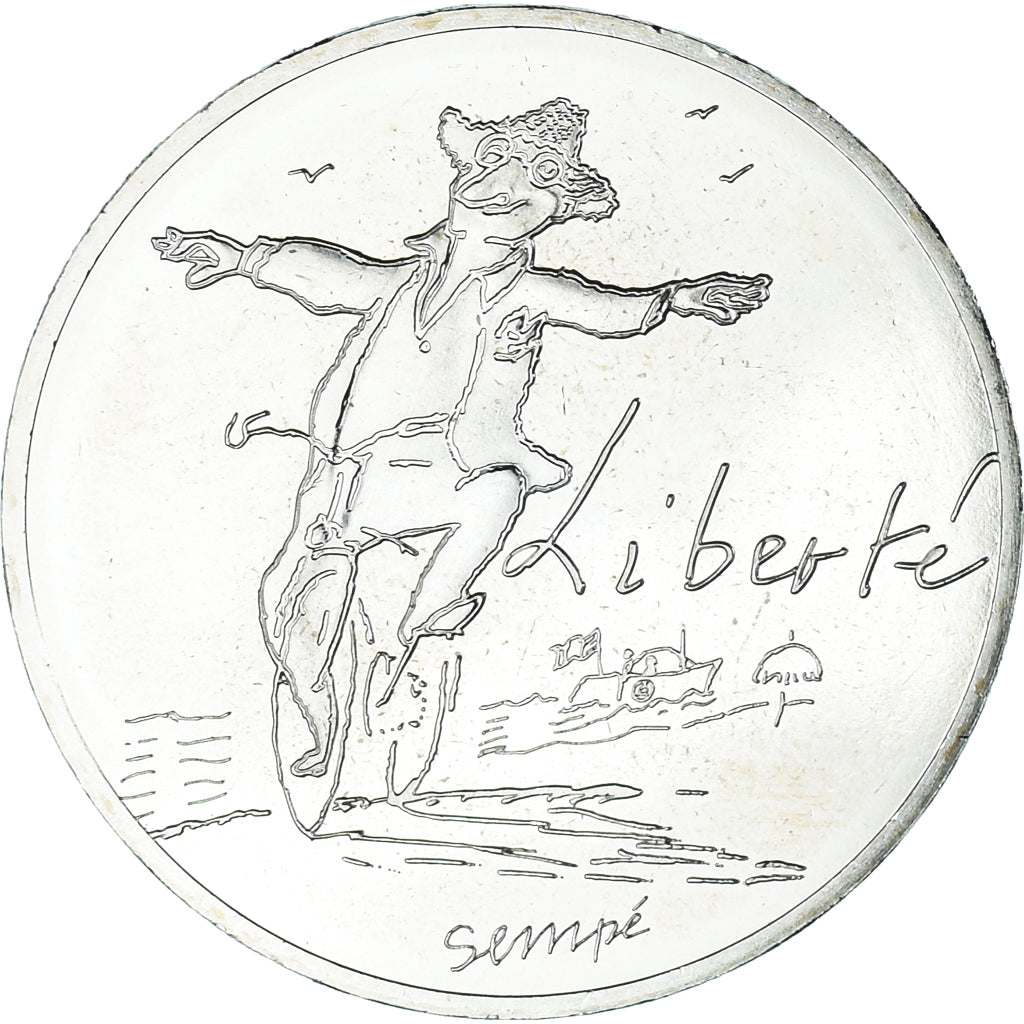 Francja, 10 Euro, 2014, Monnaie de Paris, Sempé Liberté Été, MS(65-70)