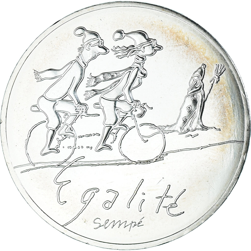 France, 10 Euro, 2014, Monnaie de Paris, Sempé Égalité Hiver, FDC, Argent