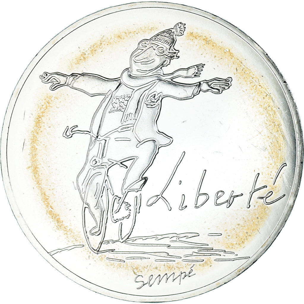 Frankreich, 10 Euro, Monnaie de Paris, Sempé - Hiver - Liberté, 2014, Monnaie