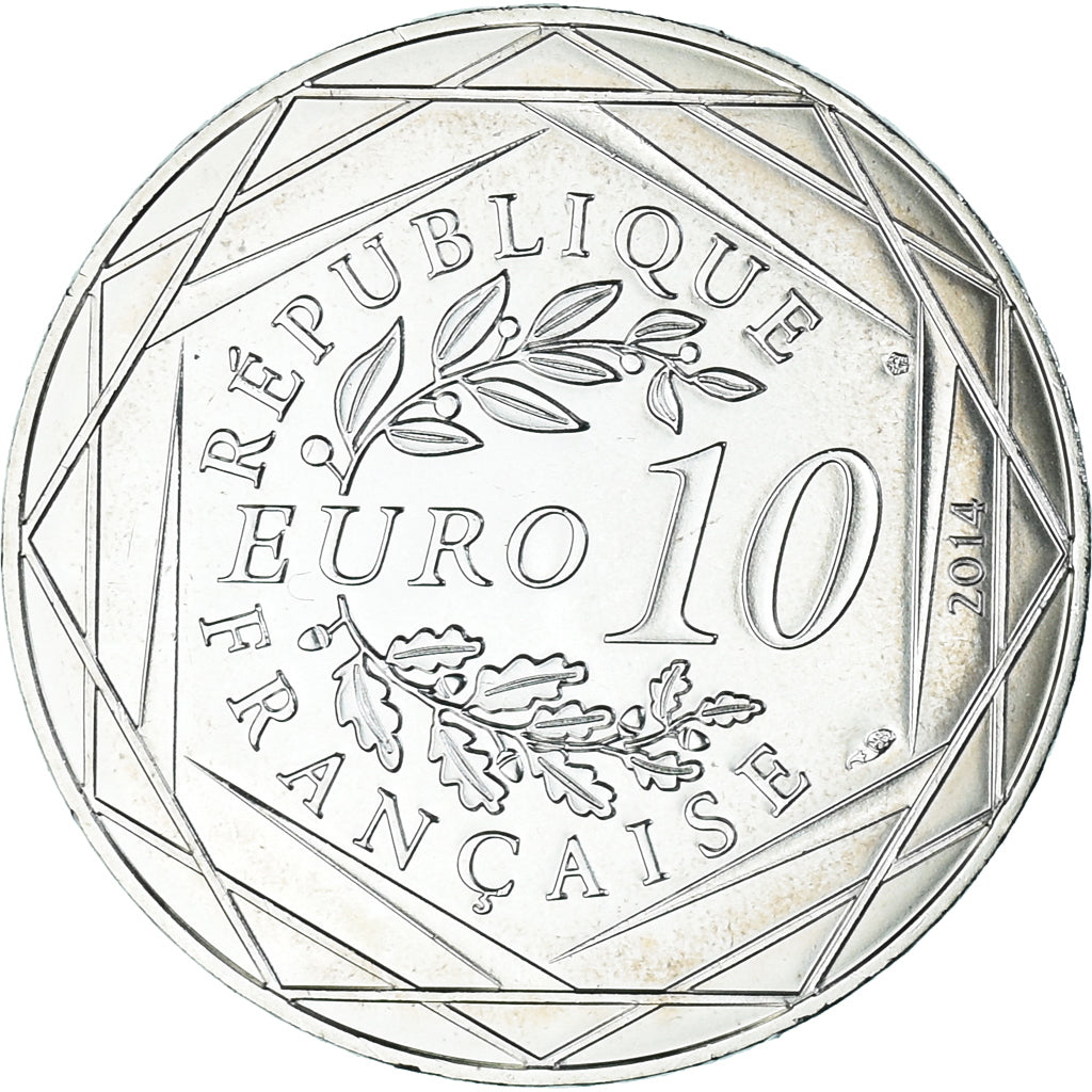France, 10 Euro, 2014, Monnaie de Paris, Sempé, Fraternité, Hiver, MS(65-70)
