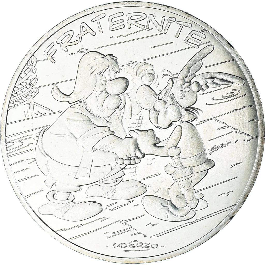 France, 10 Euro, Monnaie de Paris, Asterix - Fraternité, MS(64), Silver