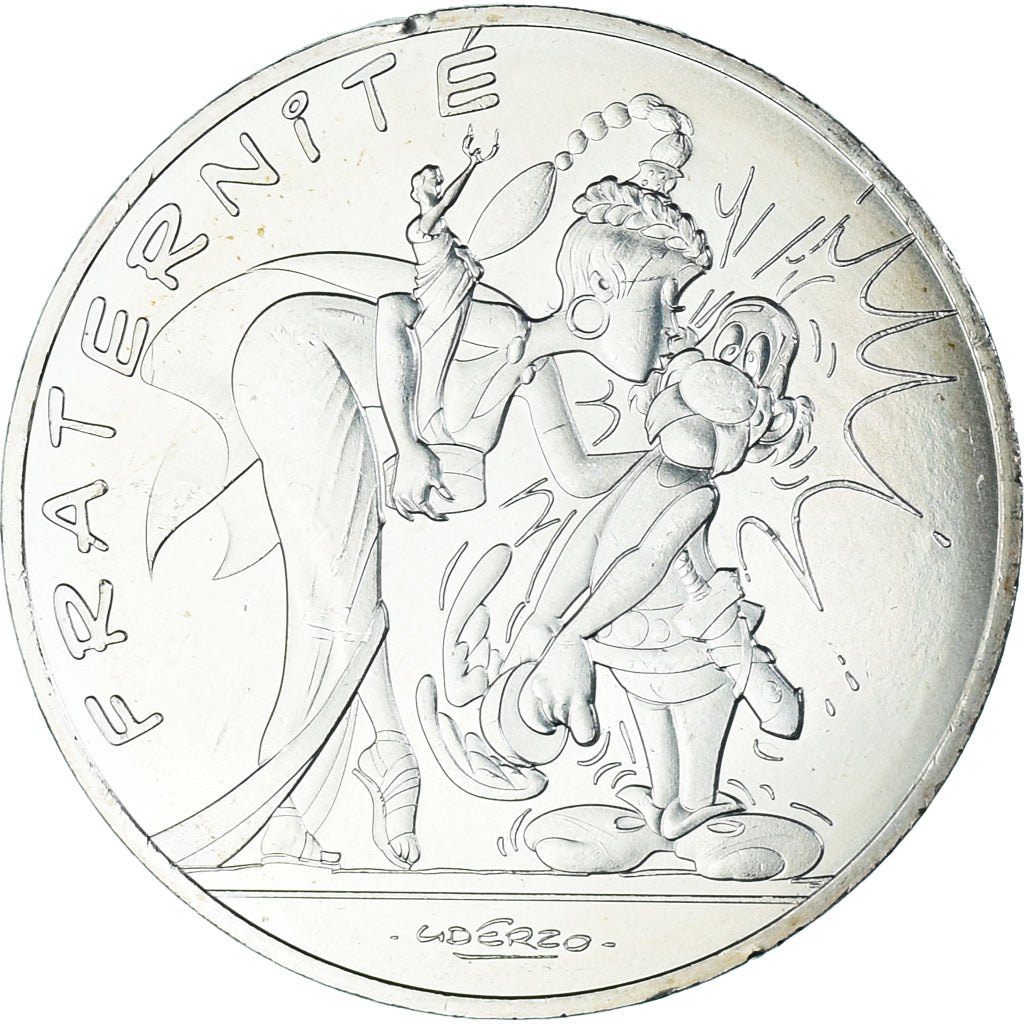France, 10 Euro, 2015, Monnaie de Paris, Asterix - Fraternité, MS(64), Silver