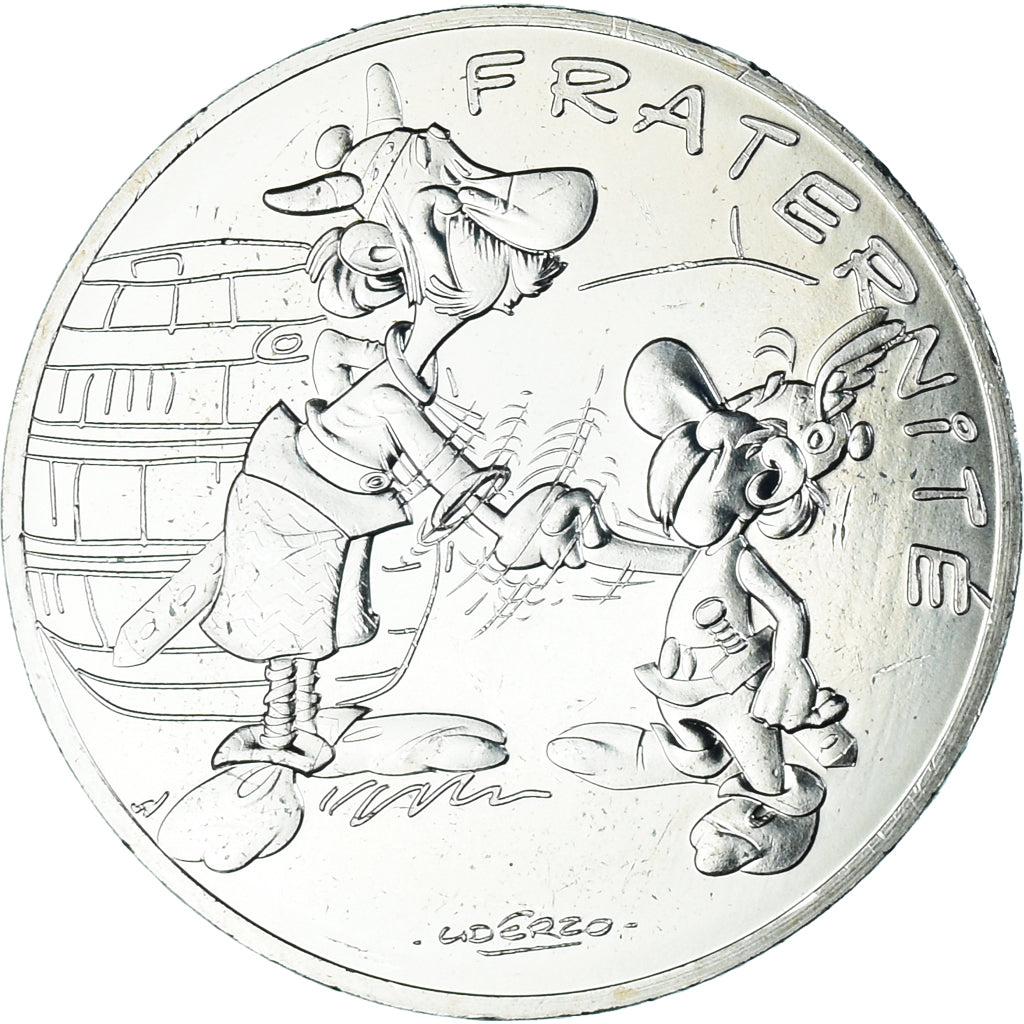 Francia, 10 Euro, 2015, Monnaie de Paris, Asterix - Fraternité, FDC, Argento