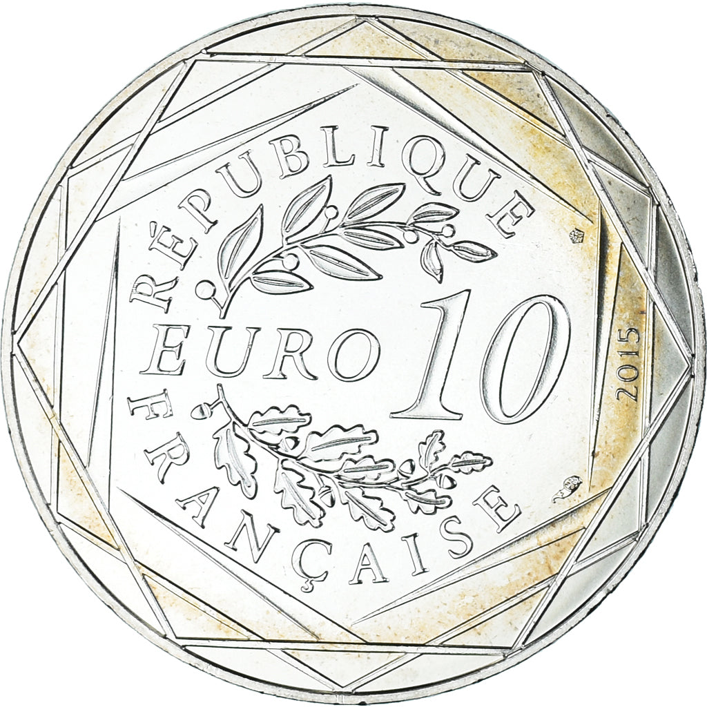 France, 10 Euro, 2015, Monnaie de Paris, Asterix - Liberté, MS(64), Silver