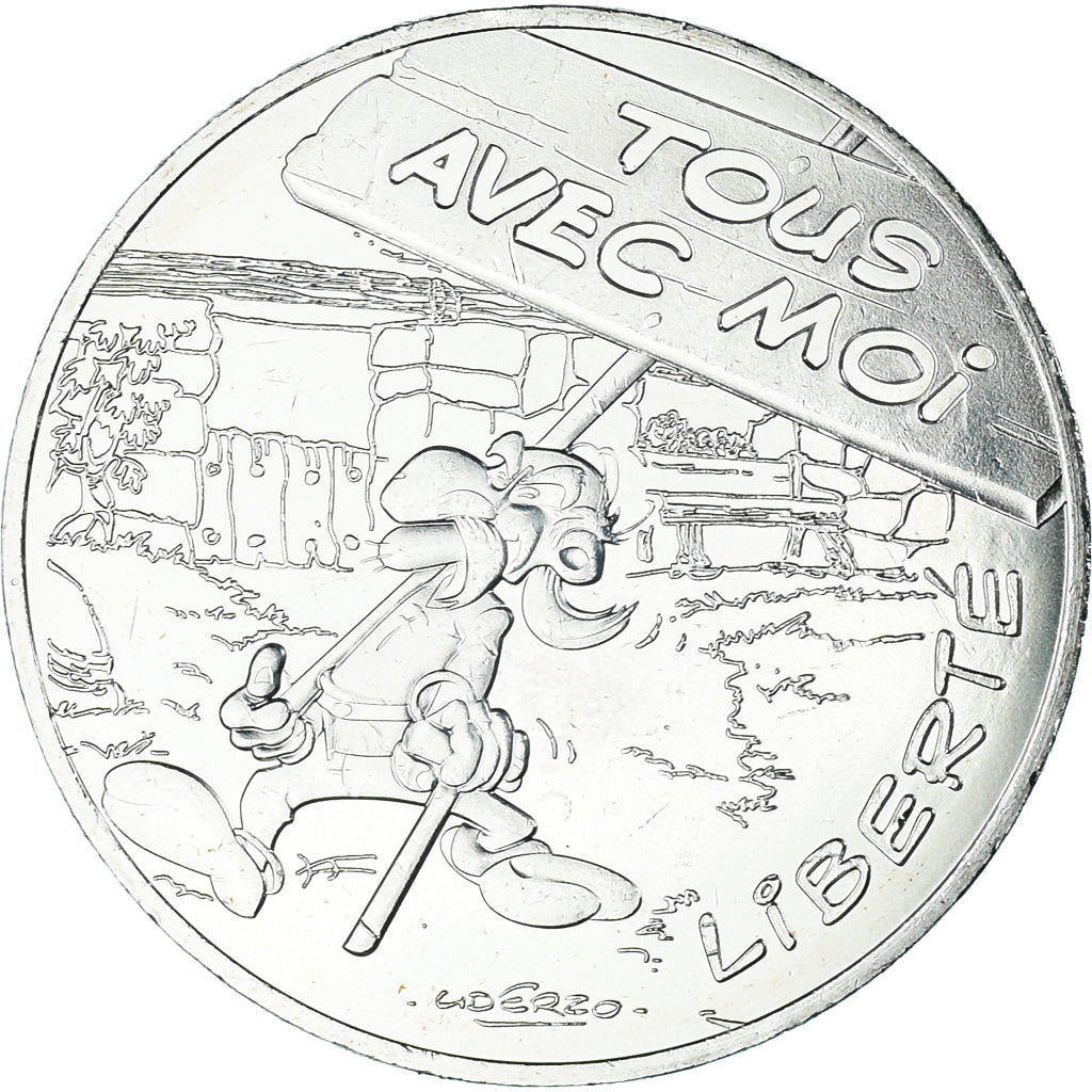 France, 10 Euro, 2015, Monnaie de Paris, Asterix - Liberté, MS(64), Silver