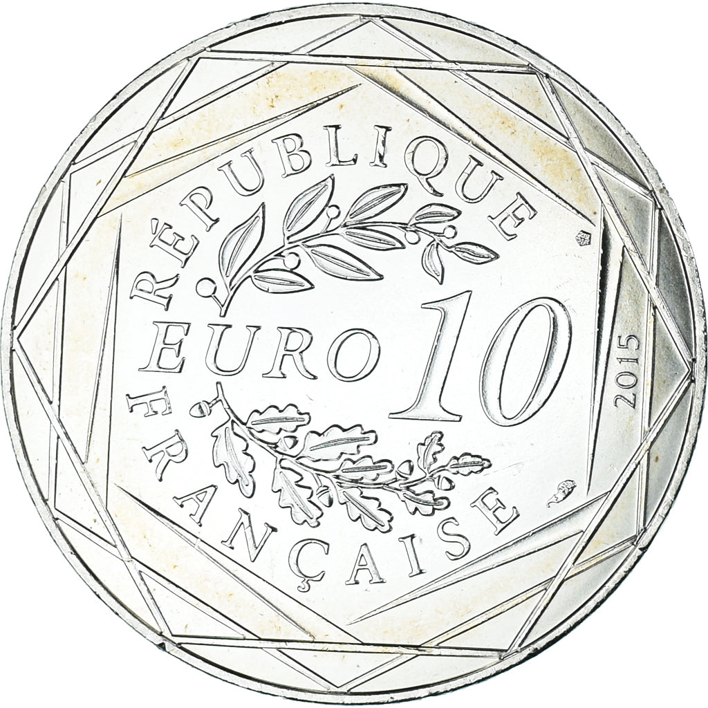 France, 10 Euro, 2015, Monnaie de Paris, Asterix - Liberté, MS(64), Silver
