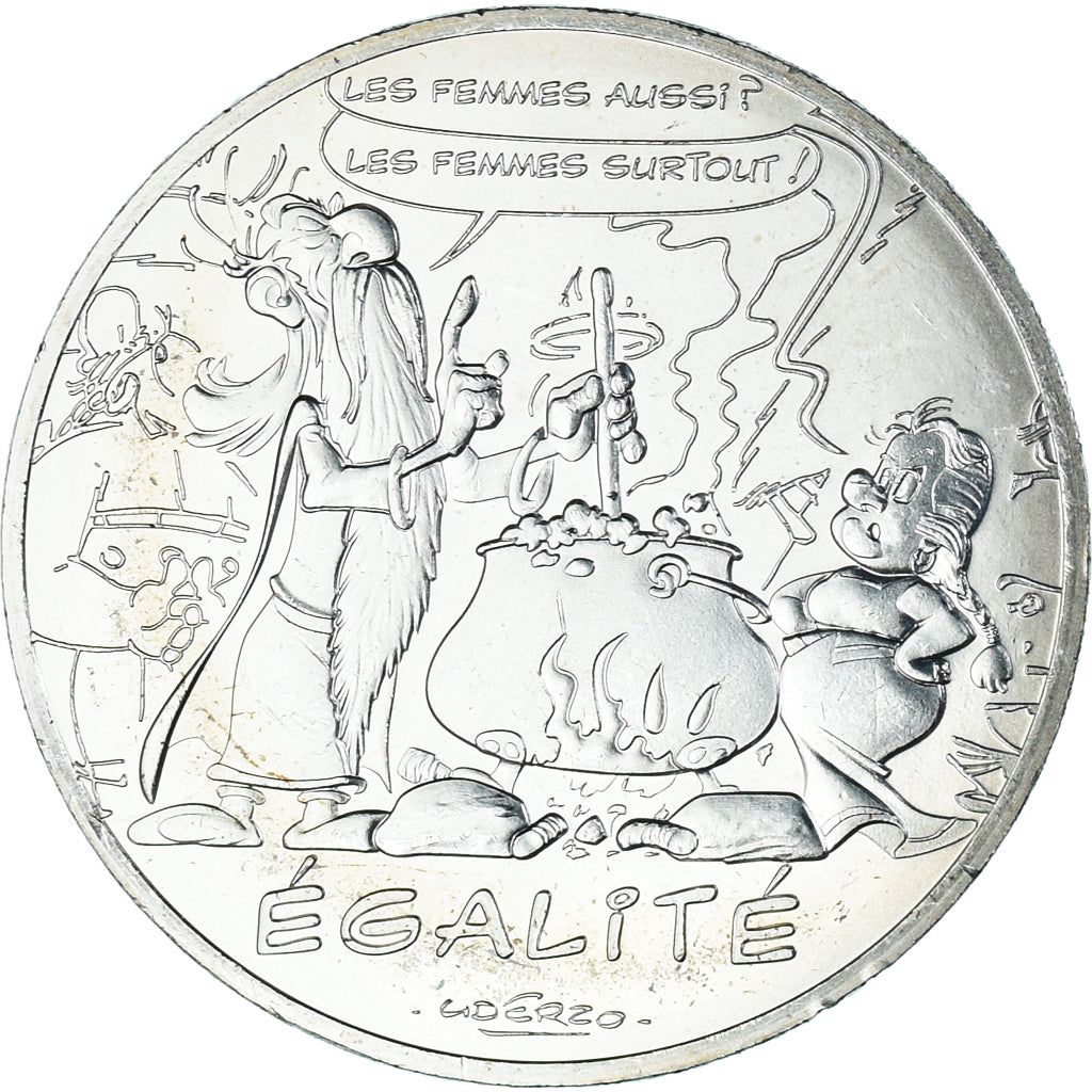 France, 10 Euro, 2015, Monnaie de Paris, Asterix - Egalité, MS(64), Silver