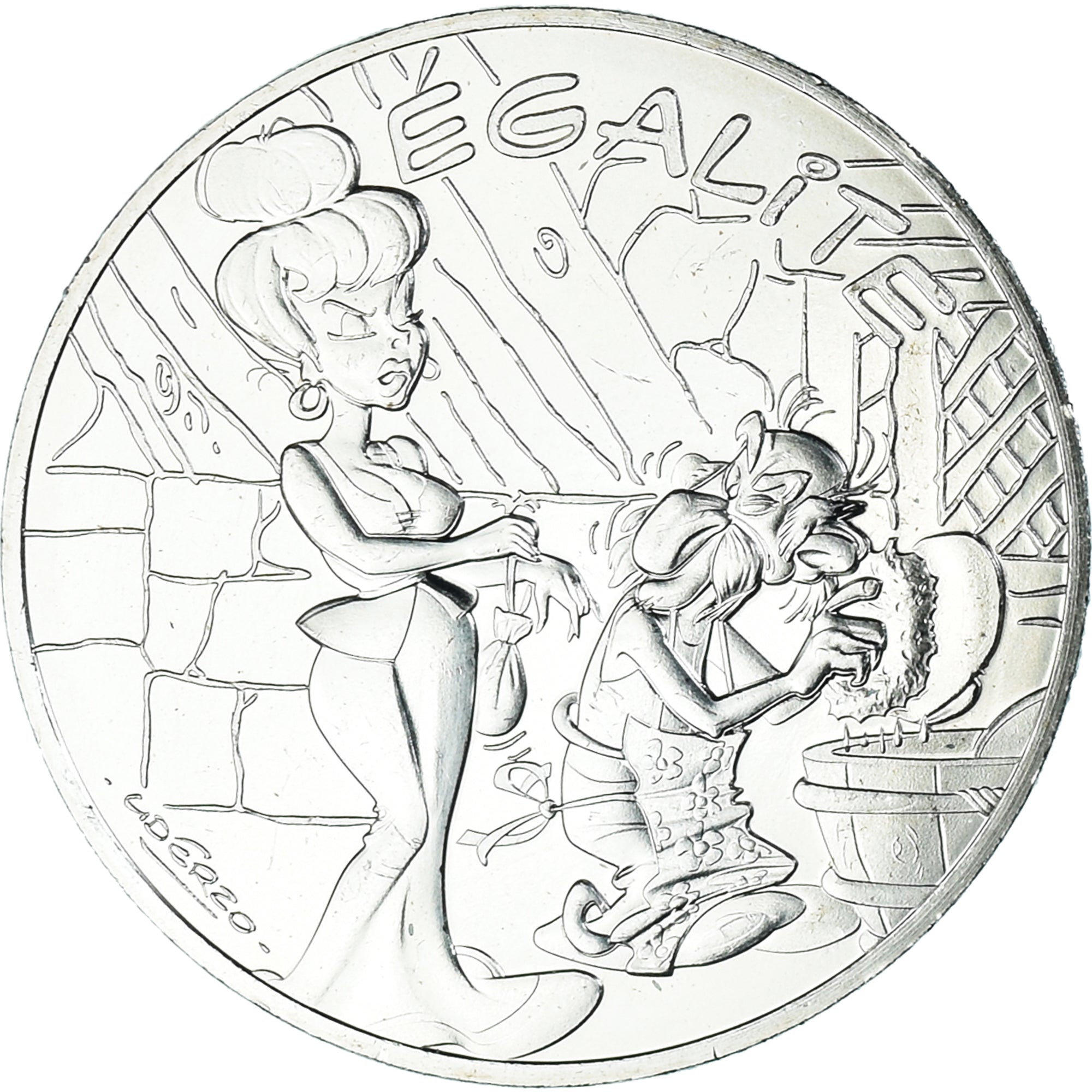 France, 10 Euro, 2015, Monnaie de Paris, Asterix - Egalité, MS(65-70), Silver