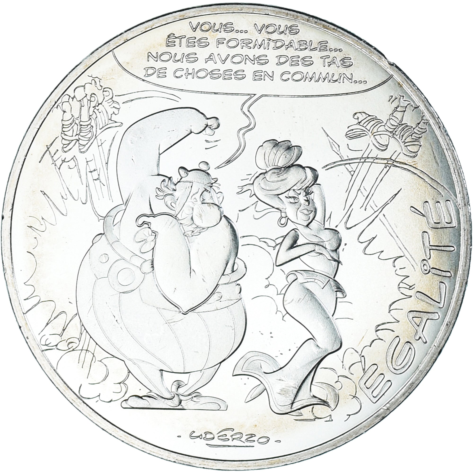 France, 10 Euro, 2015, Monnaie de Paris, Asterix - Egalité, MS(65-70), Silver