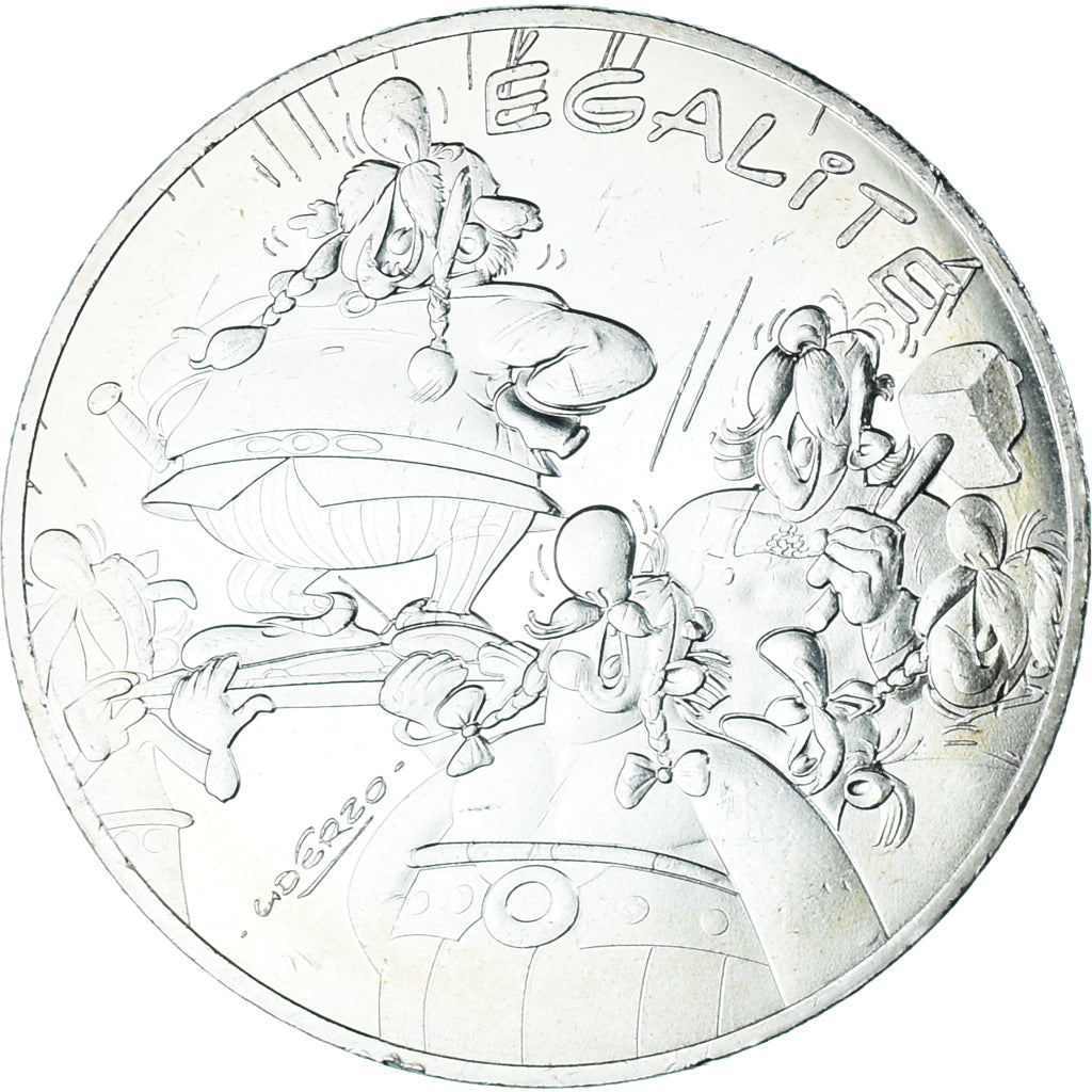 Frankreich, 10 Euro, 2015, Monnaie de Paris, Asterix - Egalité, STGL, Silber