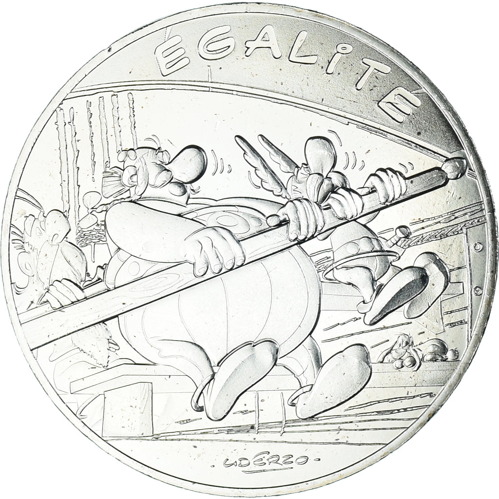 France, 10 Euro, 2015, Monnaie de Paris, Asterix - Egalité, MS(64), Silver