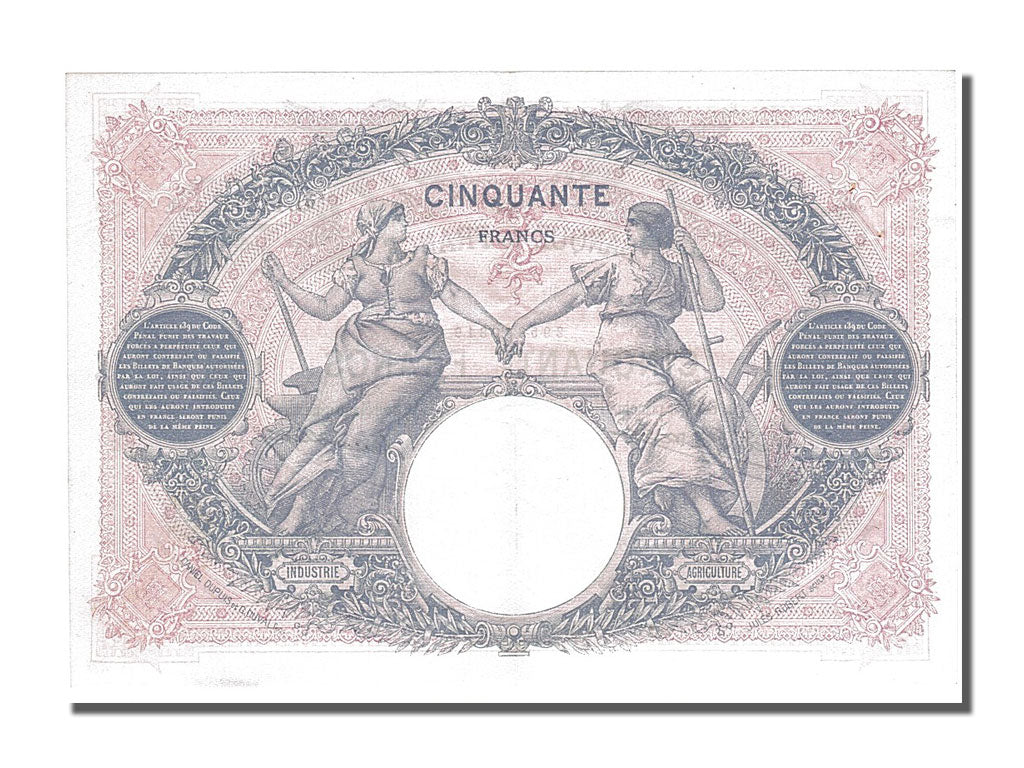 Banknote, France, 50 Francs, 50 F 1889-1927 ''Bleu et Rose'', 1926, 1926-07-03