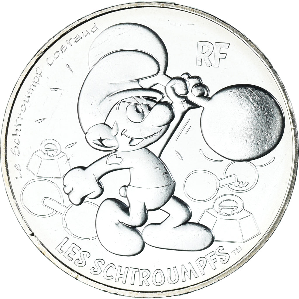 Francja, 10 Euro, Le Schtroumpf Costaud (7/20), 2020, Monnaie de Paris
