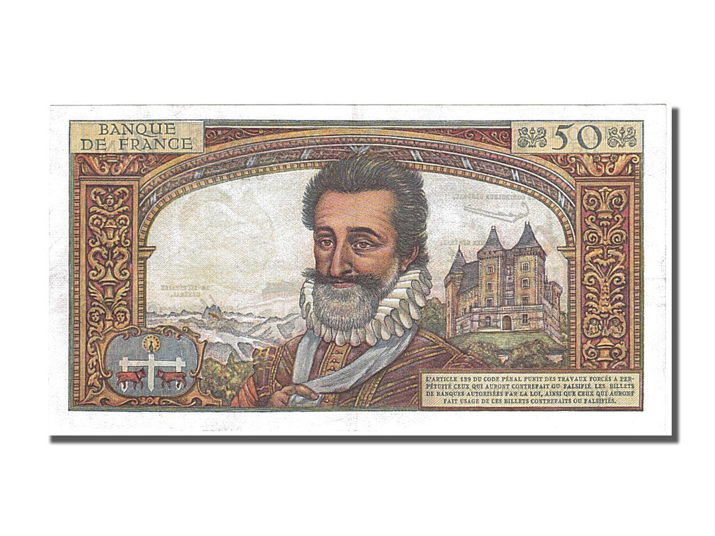 Banknot, Francja, 50 Nouveaux Francs, Henri IV, 1959, 1959-07-02, UNC(60-62)