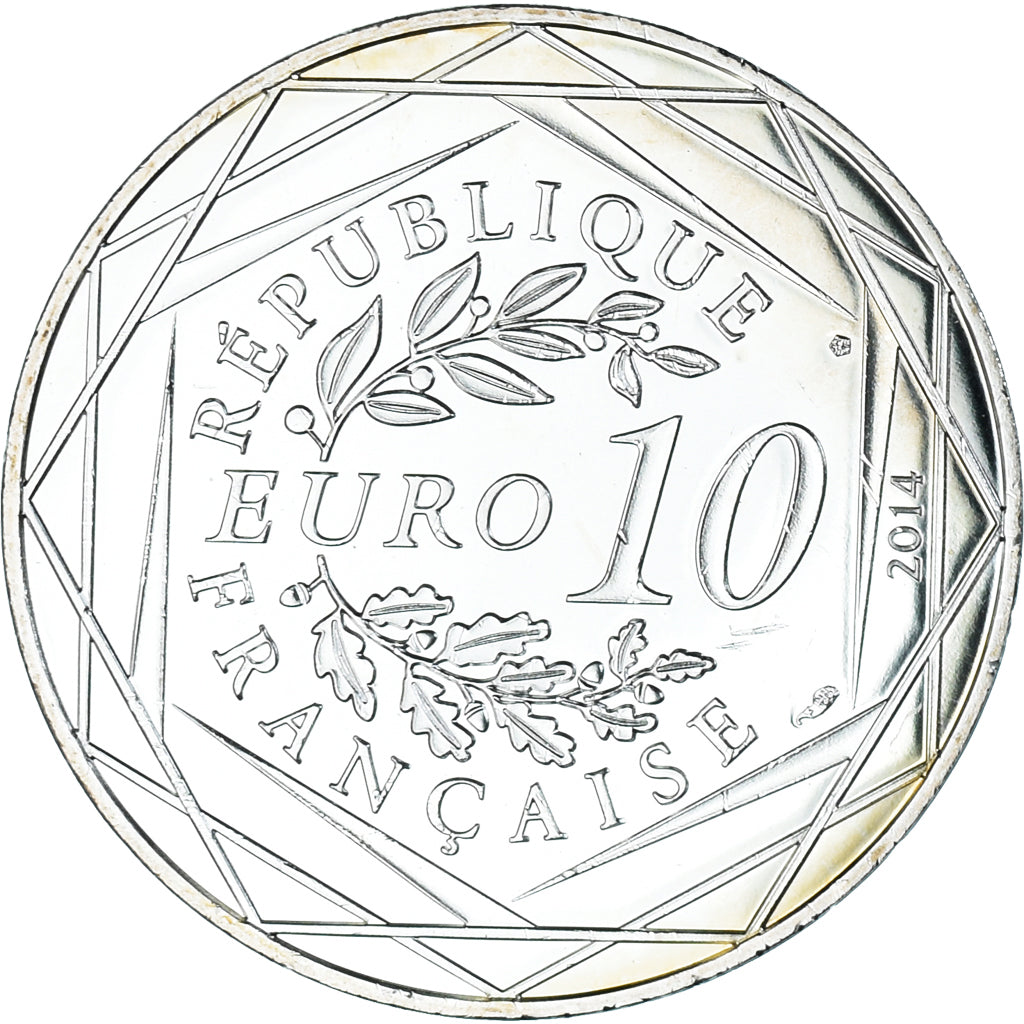 Frankrijk, 10 Euro, 2014, Monnaie de Paris, Sempé Égalité Hiver, FDC, Zilver