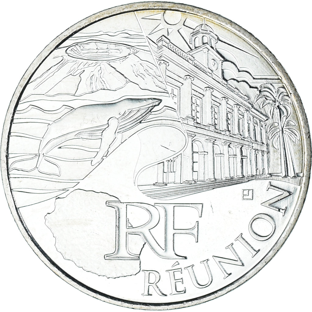 France, 10 Euro, Euros des régions, 2011, Monnaie de Paris, Réunion, FDC