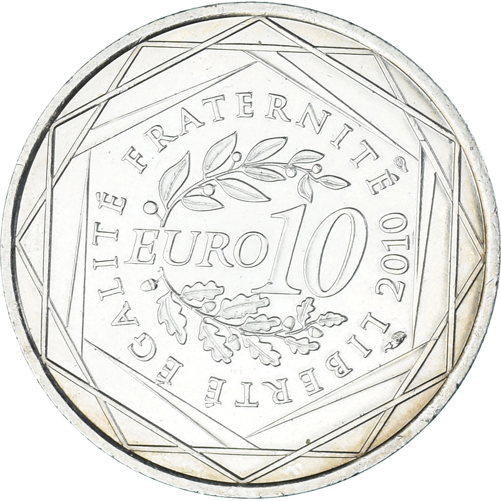 Francia, 10 Euro, Euros des régions, 2010, Paris, Franche-Comté, SC, Plata