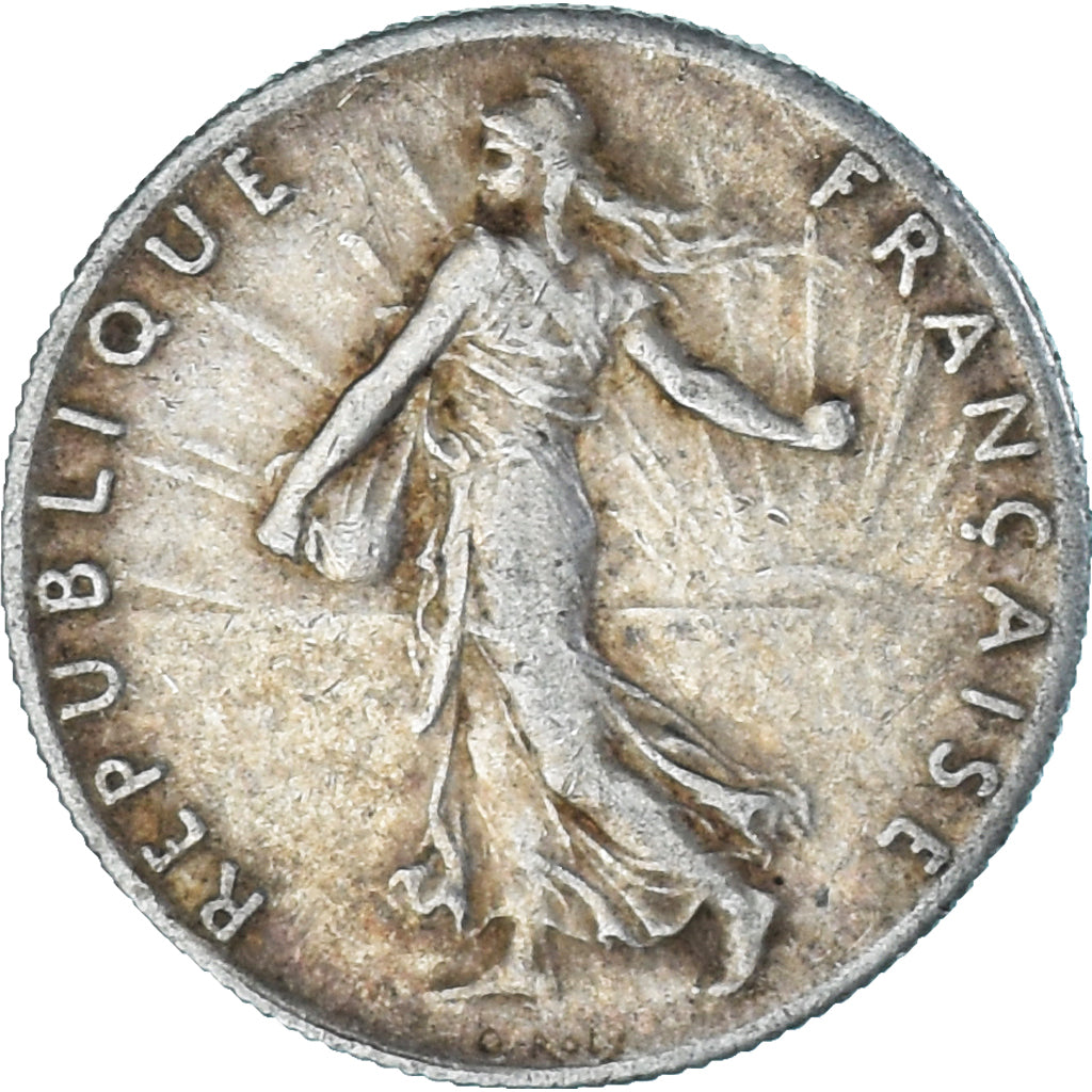 Moneda, Francia, Semeuse, 50 Centimes, 1915, Paris, MBC+, Plata, KM:854