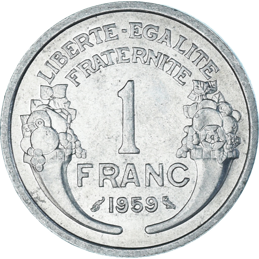 Moneda, Francia, Morlon, Franc, 1959, SC, Aluminio, KM:885a.1