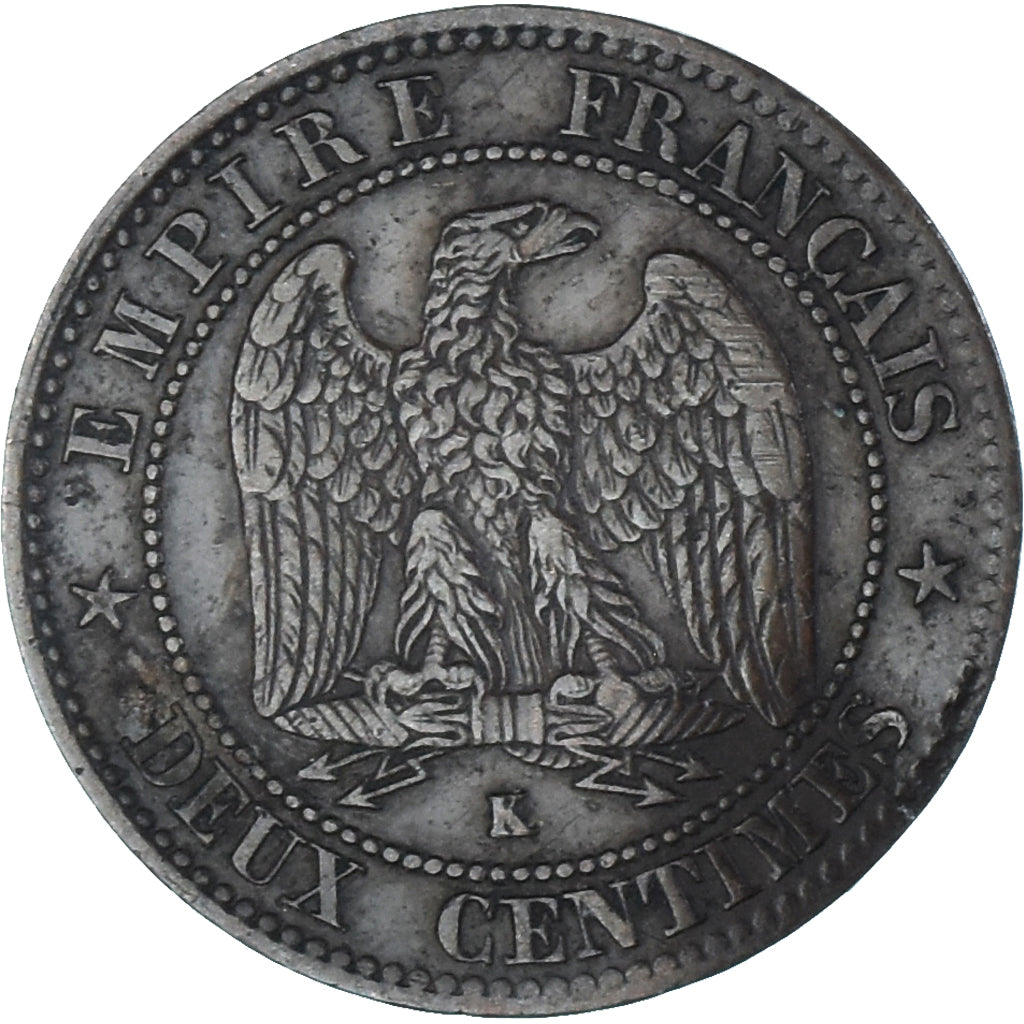 Coin, France, Napoleon III, 2 Centimes, 1862, Bordeaux