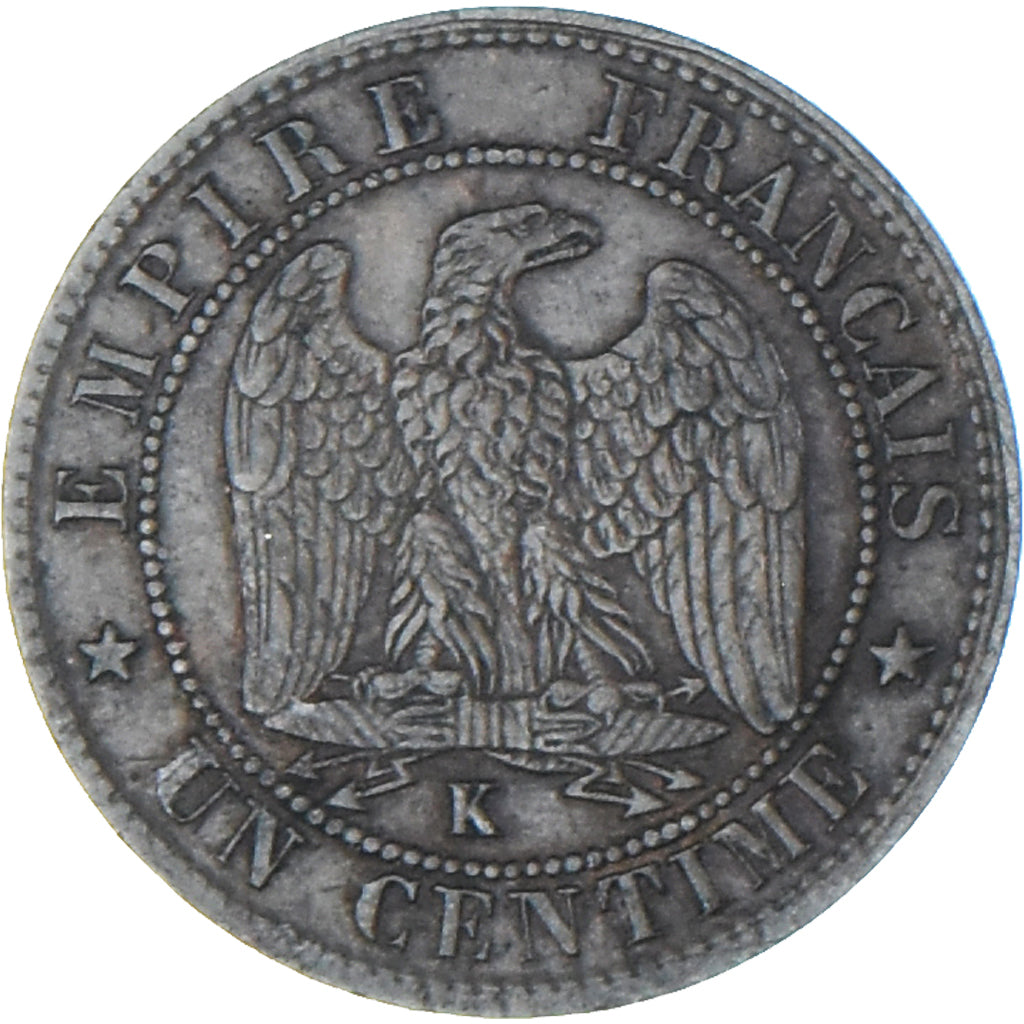 Moneta, Francja, Napoleon III, Napoléon III, Centime, 1857, Bordeaux