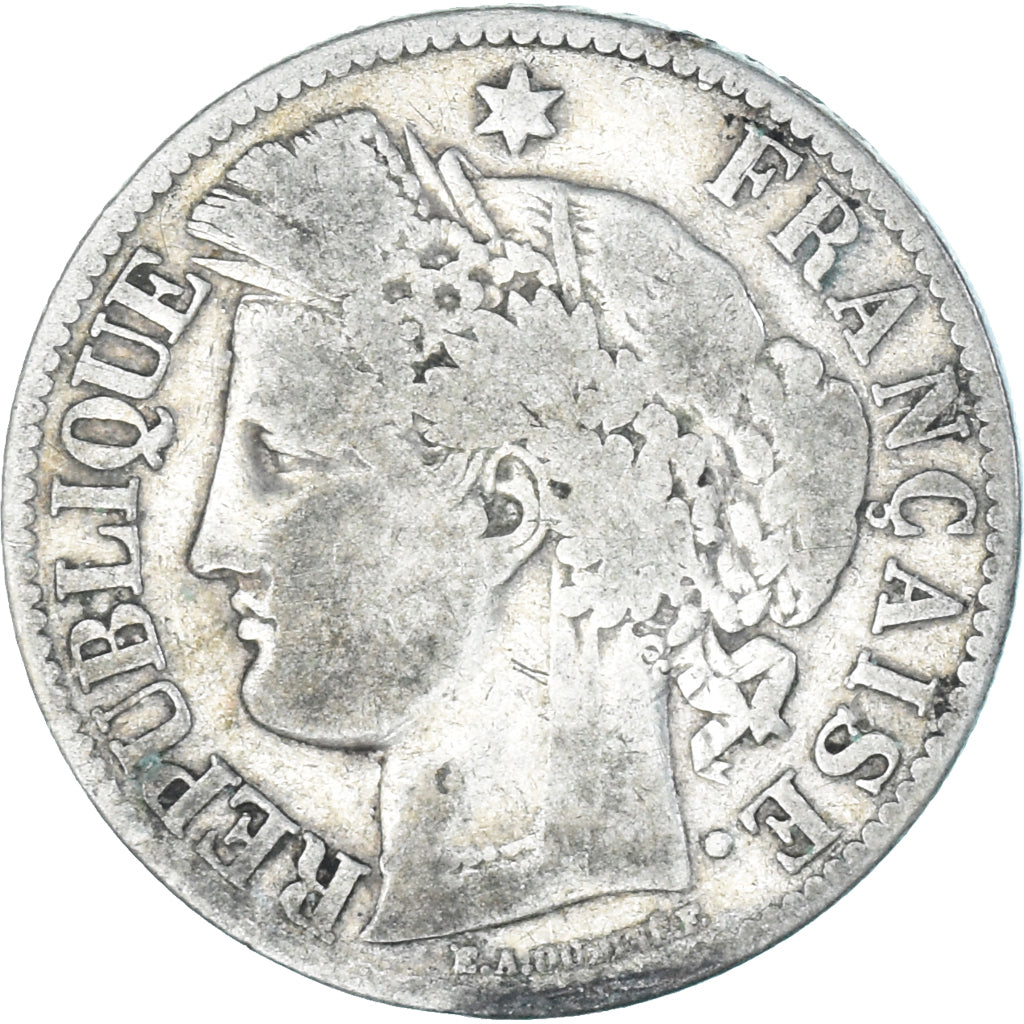 Monnaie, France, Cérès, 2 Francs, 1872, Paris, TB, Argent, KM:817.1