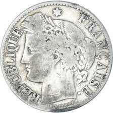 Coin, France, Cérès, 2 Francs, 1872, Paris, VF(20-25), Silver, KM:817.1
