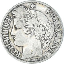 Monnaie, France, Cérès, Franc, 1872, Paris, TTB, Argent, KM:822.1