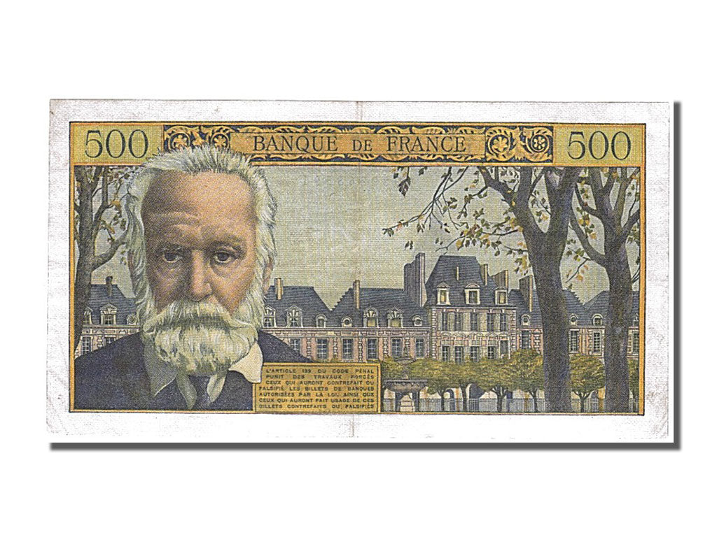 France, 500 Francs, 500 F 1954-1958 ''Victor Hugo'', 1954, KM #133a,...