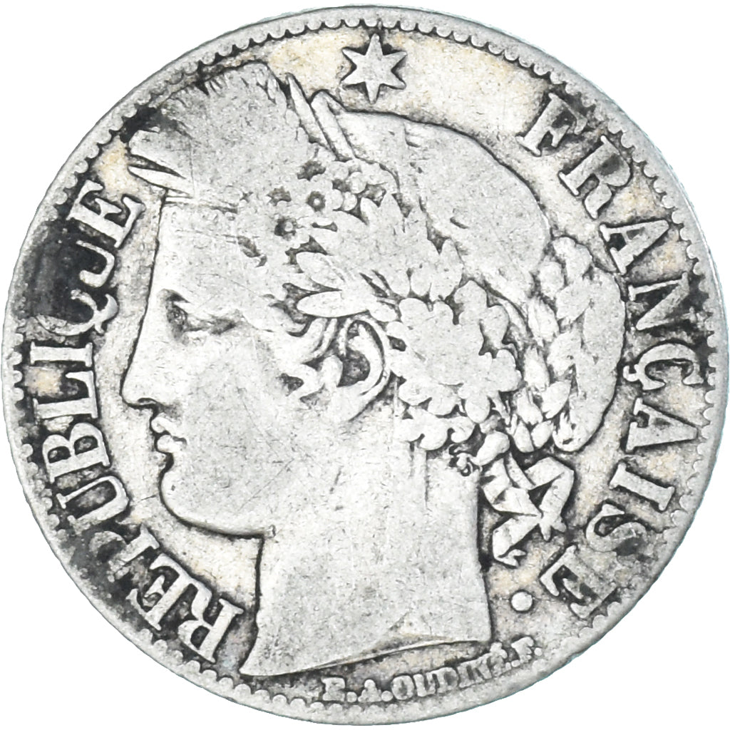 Münze, Frankreich, Cérès, Franc, 1872, Paris, S, Silber, KM:822.1