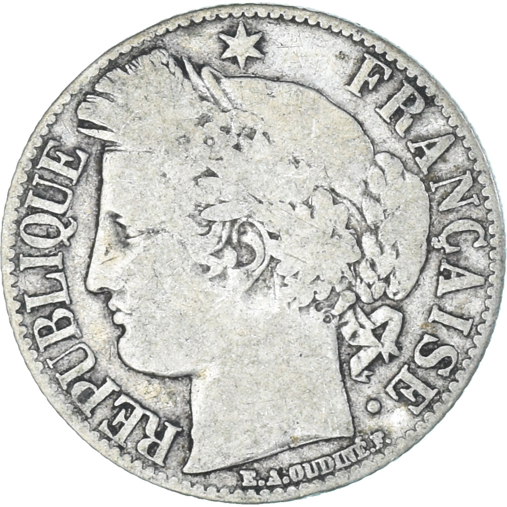 Münze, Frankreich, Cérès, Franc, 1872, Bordeaux, SGE+, Silber, KM:822.2