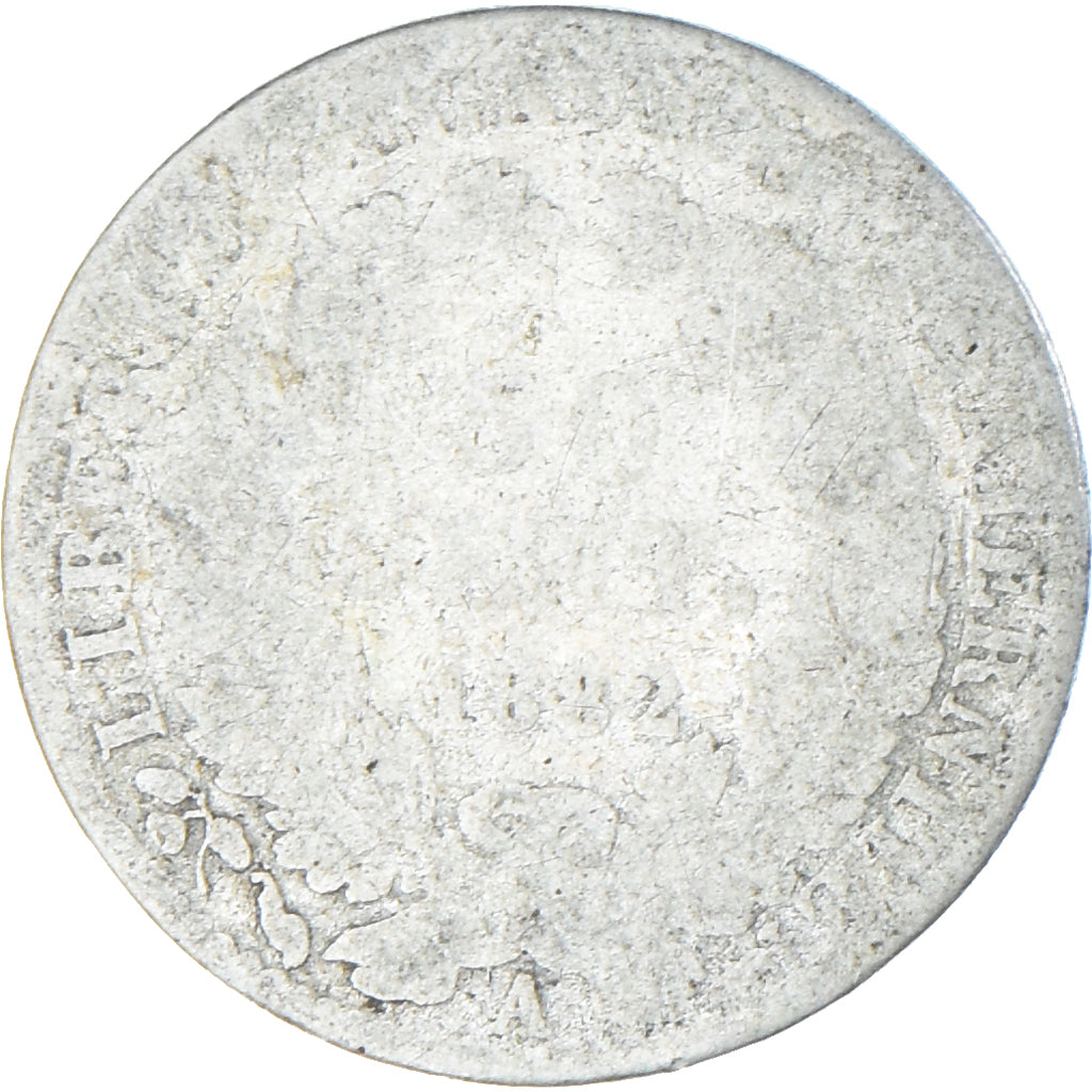 Moneta, Francia, Cérès, 50 Centimes, 1882, Paris, B+, Argento, KM:834.1