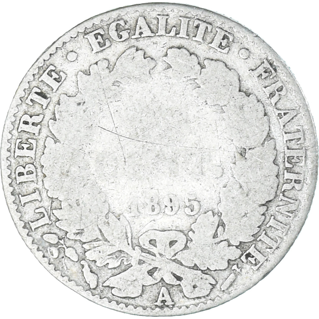Moneta, Francia, Cérès, 50 Centimes, 1895, Paris, B+, Argento, KM:834.1