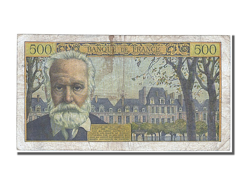 France, 500 Francs, 500 F 1954-1958 ''Victor Hugo'', 1954, KM #133a,...
