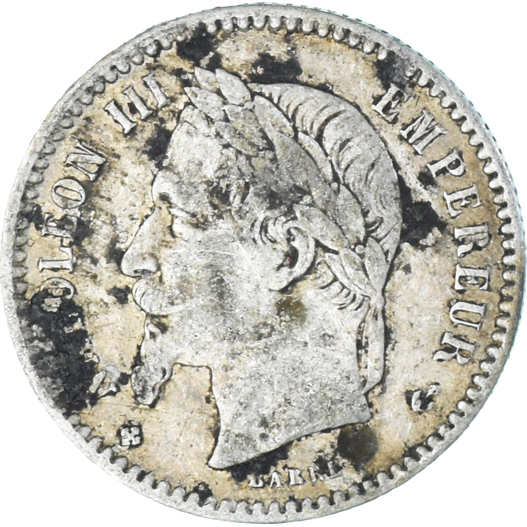 Moeda, França, Napoleon III, Napoléon III, 50 Centimes, 1864, Strasbourg
